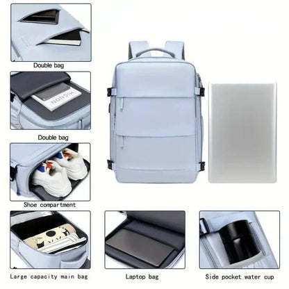 TravelEase Airline-Compatible Laptop Backpack 40x20x25