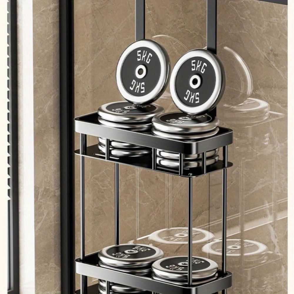 Sleek Shower Caddy - Stainless Steel, Space-Saving Organizer