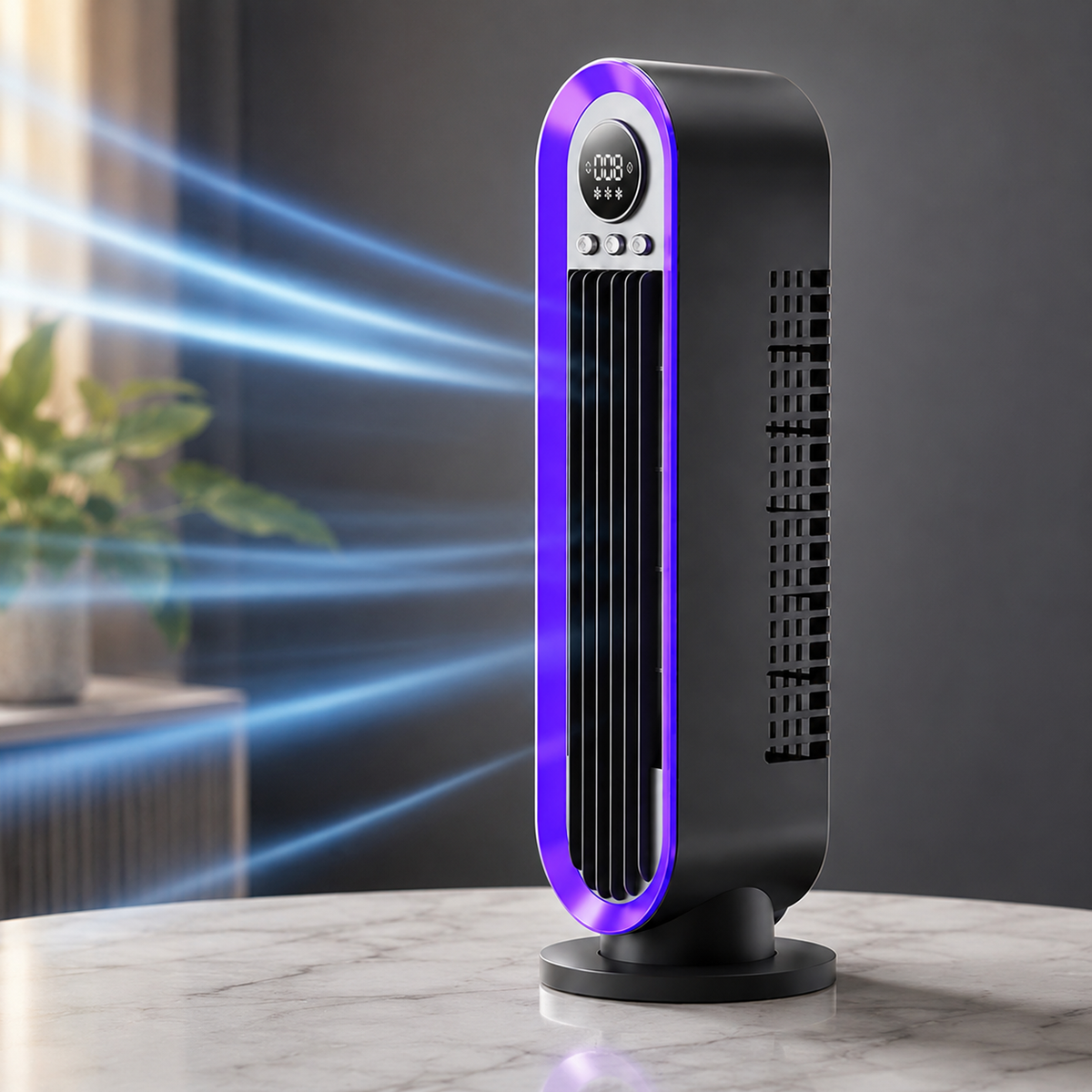 Sleek Tower Fan | Quiet Oscillating Fan with Remote Control | Efficient Cooling for Home Comfort
