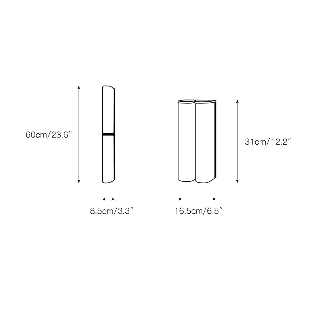 Glass Wall Sconce 2-Light Modern LED Fixture with Metal Frame for Bedroom Living Room Hallway