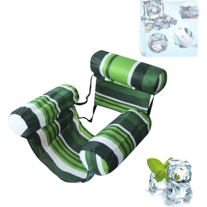 Pool Floats, Inflatable Pool Float Chair with Cooling Mesh Seat and Adjustable Backrest, Pool Lounger Set of 2