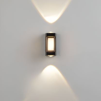 Outdoor Sconce Fixture 10.6 in Black Waterproof Bidirectional Beam for Exterior Walls Entrance Porch Garden Pathway Architectural Accent IP6