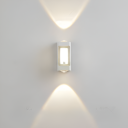 Cylindrical Outdoor Wall Sconce Up Down Light 10W LED Weatherproof Porch Facade Fixture Black White for Entryway Garden Patio Pathway Modern