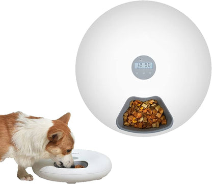 Smart Automatic Feeder | Automatic Pet Feeder with Six Meal Compartments | Convenient Feeding Solution for Cats and Dogs