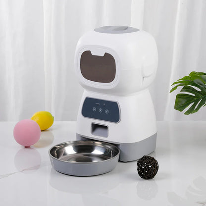 Smart Automatic Pet Feeder | Programmable Feeding Solution with Voice Recording for Happy Pets