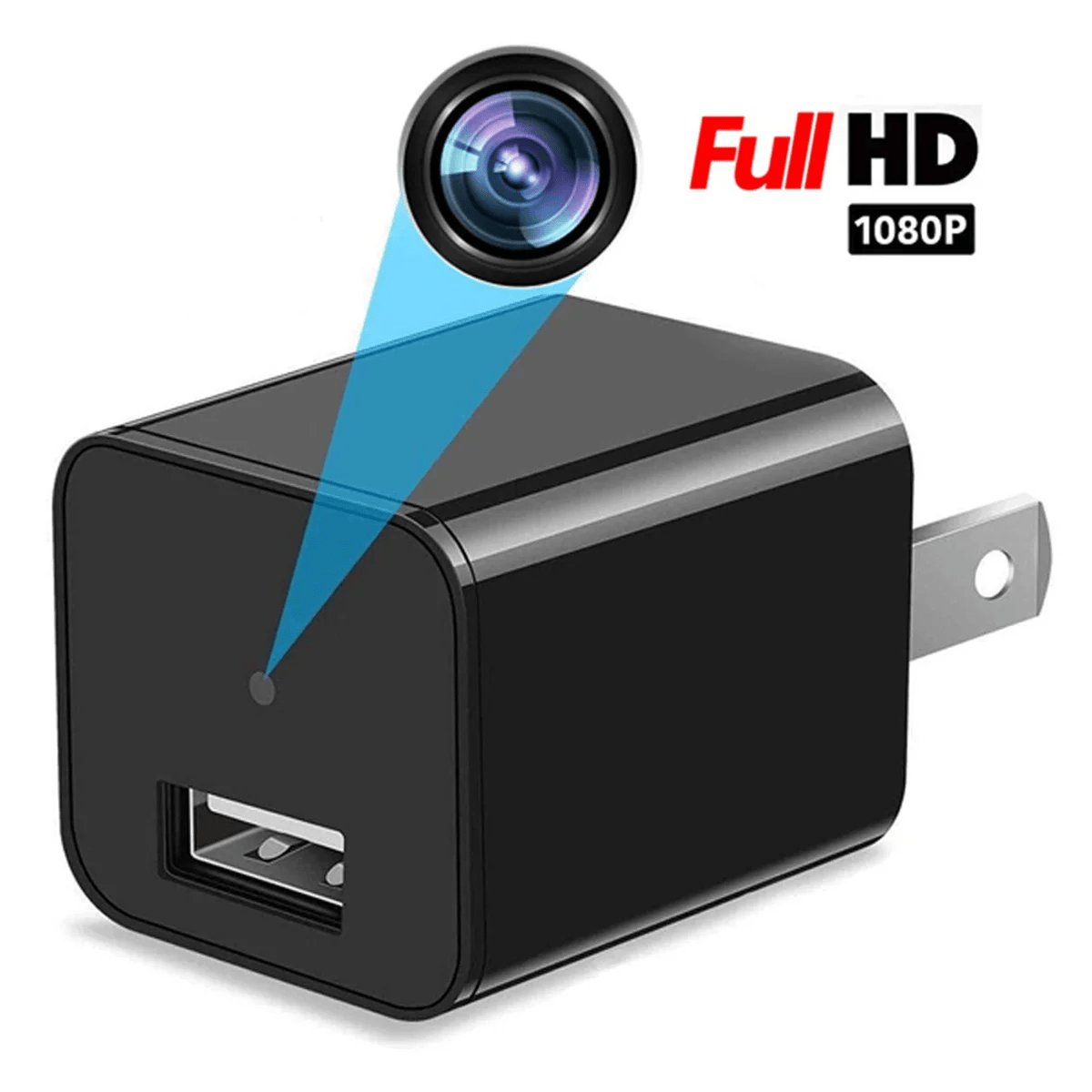 Hidden Camera Charger 1080P HD Home Security Surveillance with Motion Alerts & Live View for iPhone Android Remote Monitoring Covert
