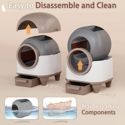 Smart Litter Box | Automatic Self-Cleaning Cat Litter Box with App Control | Odor Control for Cleaner Homes