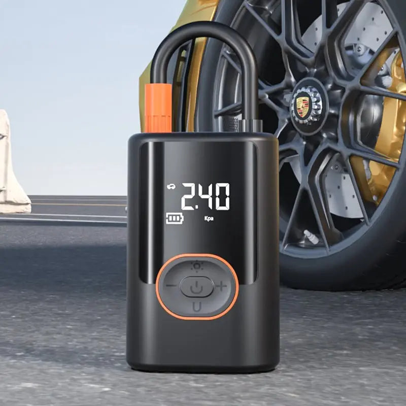 Smart Tire Pump | Portable Tire Inflator with LCD Display | Cordless Design for Efficient Tire Maintenance