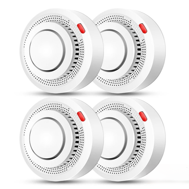 WiFi Fire Alarm with Smoke & Heat Sensor for Home Safety | 85 dB Alert & Remote Monitoring via Smartphone App | Wireless Battery-Powered