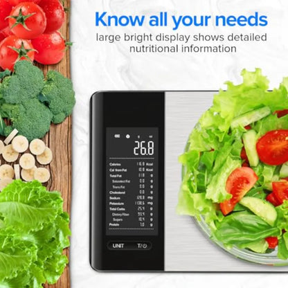 Smart Food Kitchen Scale with Nutritional Calculator Free App for Weight Loss | Nutritional Calculator, Macro Tracking