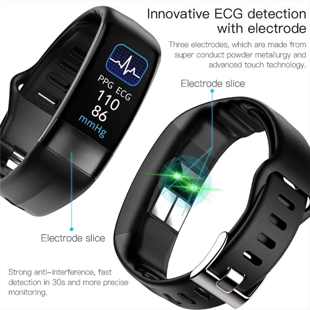 Health Tracking Smartwatch with Heart Rate Monitor, Blood Pressure Trend, and ECG Function for Fitness and Wellness