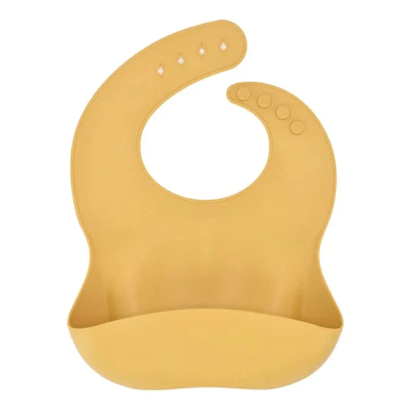 SILIBIB – Soft silicone baby bib with adjustable fit for mess-free feeding comfort