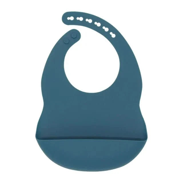 SILIBIB – Soft silicone baby bib with adjustable fit for mess-free feeding comfort