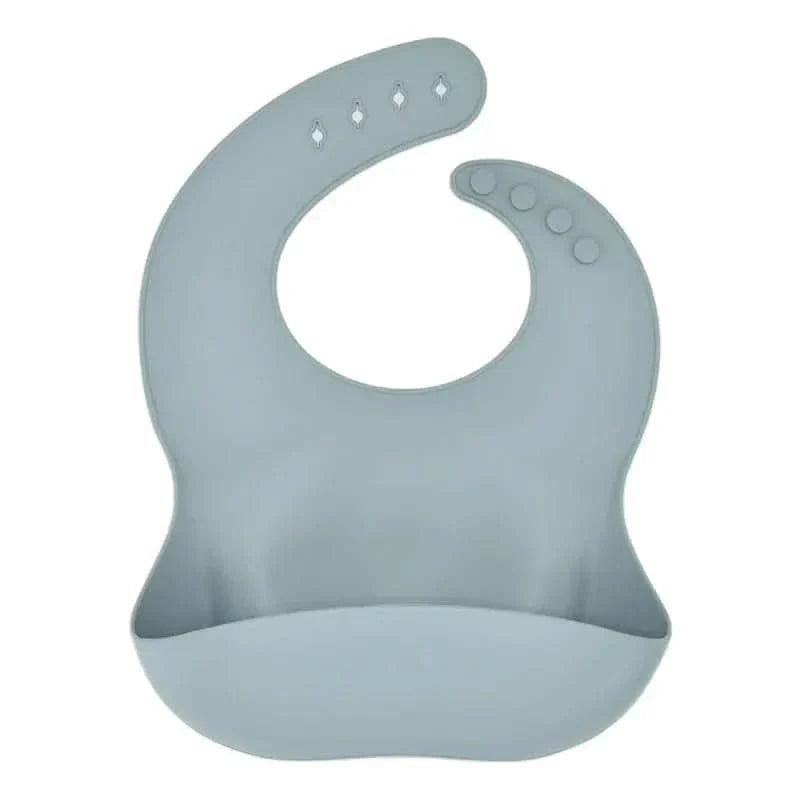 SILIBIB – Soft silicone baby bib with adjustable fit for mess-free feeding comfort
