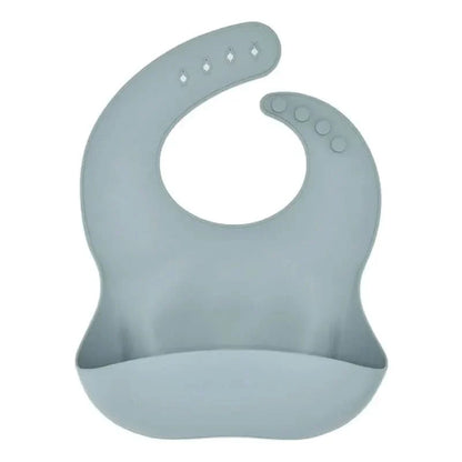SILIBIB – Soft silicone baby bib with adjustable fit for mess-free feeding comfort
