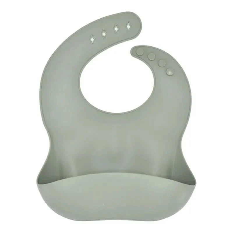 SILIBIB – Soft silicone baby bib with adjustable fit for mess-free feeding comfort