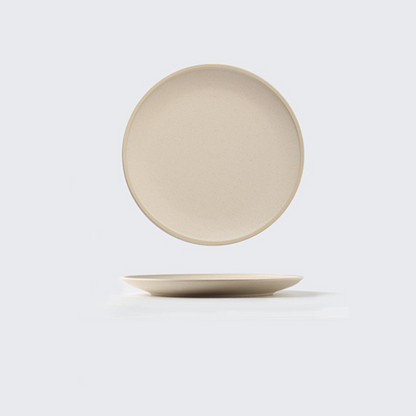 Soho Ceramic Dinner Plates in Pastel Tones with Sesame Dot Pattern – Elegant Stoneware for Everyday Dining