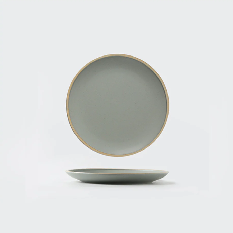 Soho Ceramic Dinner Plates in Pastel Tones with Sesame Dot Pattern – Elegant Stoneware for Everyday Dining
