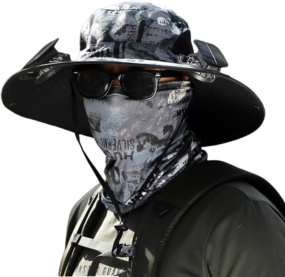 Sun Hat with Fan, Solar Powered Fan Hat, Wide Brim Hat with Cooling Fan for Outdoor Protection