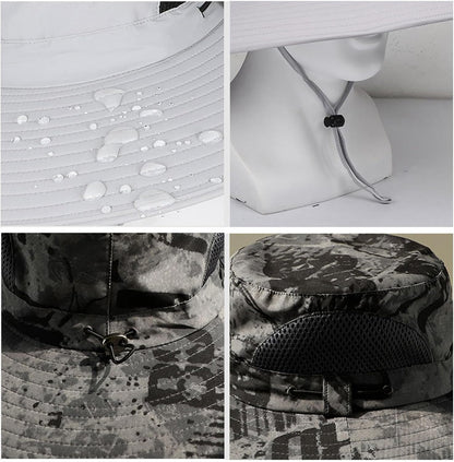 Sun Hat with Fan, Solar Powered Fan Hat, Wide Brim Hat with Cooling Fan for Outdoor Protection