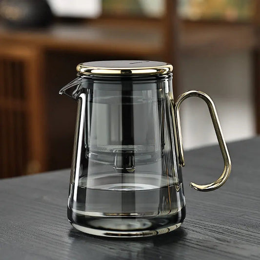 24 fl oz Heat-Resistant Kettle with Removable Infuser and Magnetic Brew Stop for Loose Leaf Black Green Herbal Tea Kitchen Counter