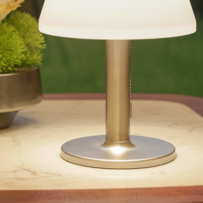 Cordless Solar Table Lantern for Patio Deck Balcony Garden Ambient Glow Weatherproof LED Accent Light