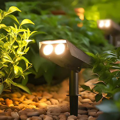 Adjustable Solar Spotlight for Garden | Zoom Beam Outdoor LED Light for Landscaping & Pathways | Warm White 3000K Wireless Solar Powered