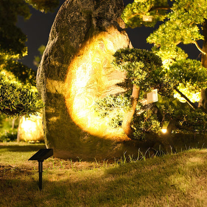 Adjustable Solar Spotlight for Garden | Zoom Beam Outdoor LED Light for Landscaping & Pathways | Warm White 3000K Wireless Solar Powered