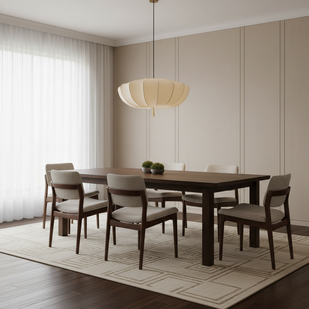 Fabric Ceiling Light Fixture White 16 in Diameter for Dining Room Kitchen Bedroom Adjustable Height Modern Hanging Lamp E26 Socket