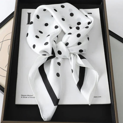 Sophie Silk Charm Scarf | Plaid Pattern, Versatile Accessory