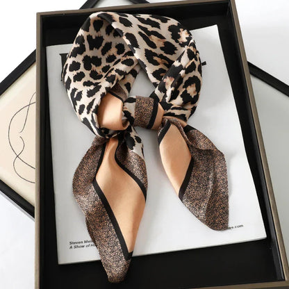 Sophie Silk Charm Scarf | Plaid Pattern, Versatile Accessory