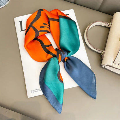 Sophie Silk Charm Scarf | Plaid Pattern, Versatile Accessory