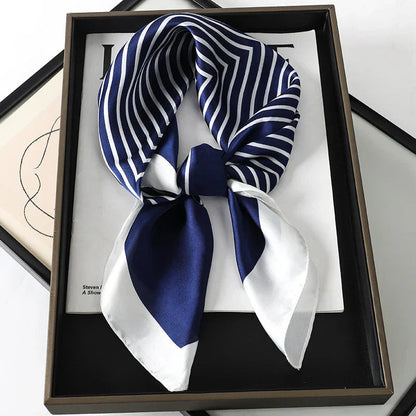Sophie Silk Charm Scarf | Plaid Pattern, Versatile Accessory