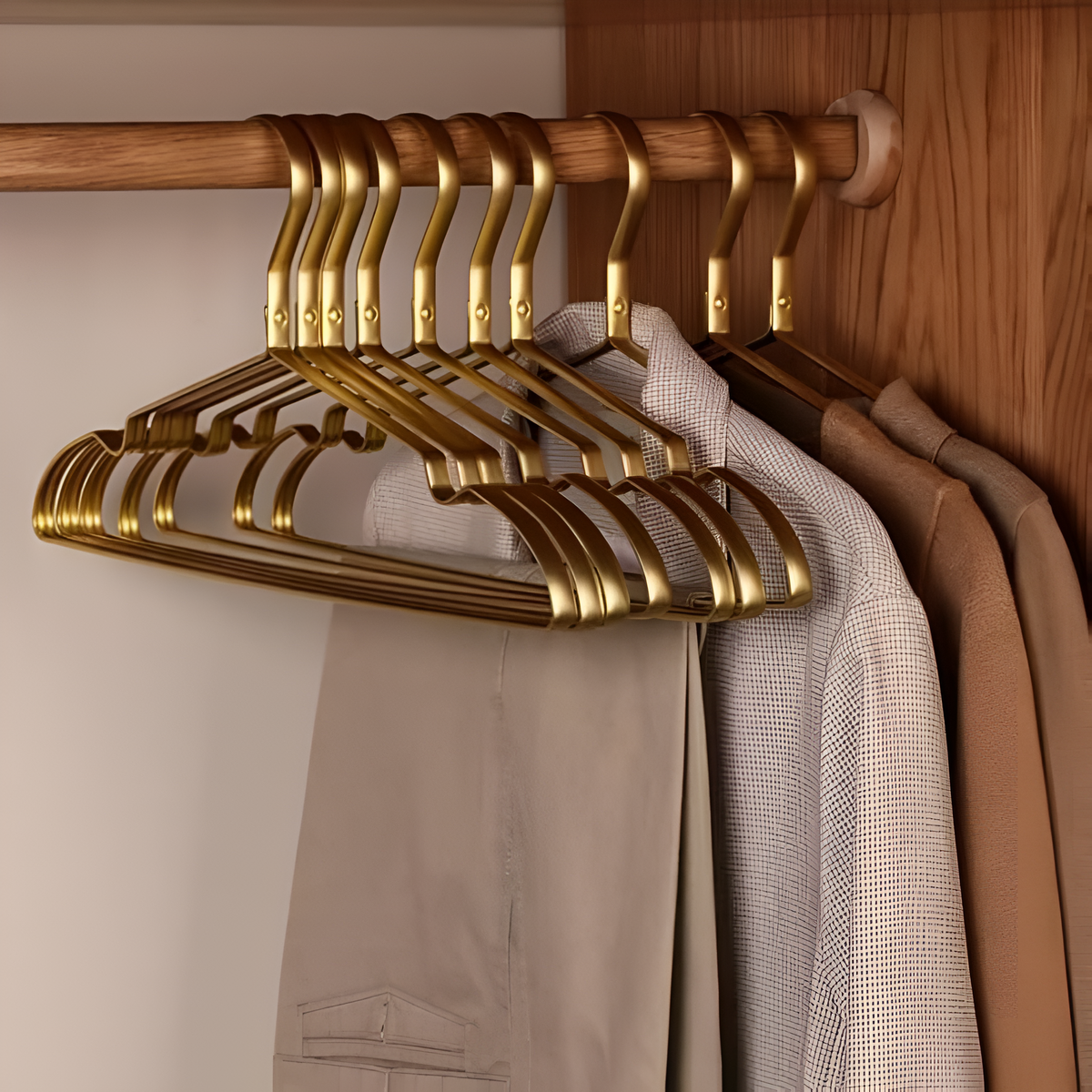 Space Saver | Metal Non-Slip Clothes Hangers with Durable Design | Lightweight Solution for Organizing Wardrobe