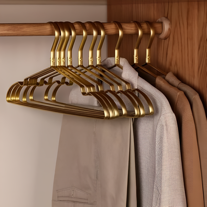 Space Saver | Metal Non-Slip Clothes Hangers with Durable Design | Lightweight Solution for Organizing Wardrobe