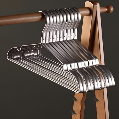 Space Saver | Metal Non-Slip Clothes Hangers with Durable Design | Lightweight Solution for Organizing Wardrobe