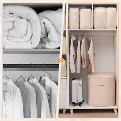 Space Saver | Self-Compression Storage Bags with Built-In Zipper | Durable Organizer for Clothes and Bedding