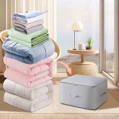 Space Saver | Self-Compression Storage Bags with Built-In Zipper | Durable Organizer for Clothes and Bedding