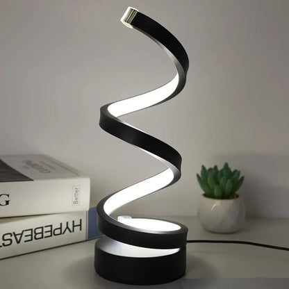 Sparrow Table Lamp - Modern Spiral Design, Dimmable LED for Bedroom and Living Room