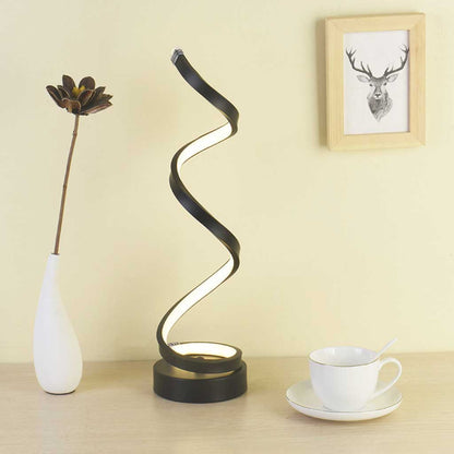 Curved Metal Desk Lamp with Dimmable LED Light and 3 Color Modes for Bedroom Office and Living Room