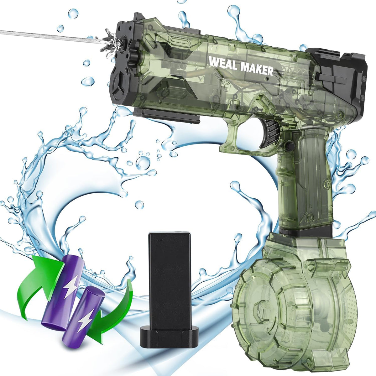 Ortekor SplashStorm | Electric Water Gun with Long Range & Large Capacity | Fun Water Battles for Kids