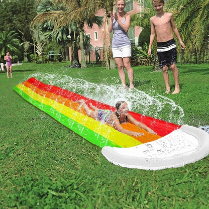Water Slides for Kids and Adults, Extra Long Slip and Slide with Rainbow Design, Backyard Water Slide for Summer Fun
