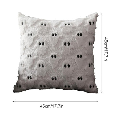 Sierra Halloween Cushion Cover - Plush Microfiber, 3D Ghost Design