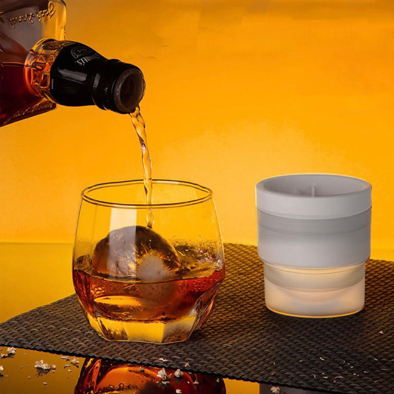 Ortekor Stackable Silicone Ice Maker | Ice Hockey Ball Mold for Long-Lasting Cool Drinks