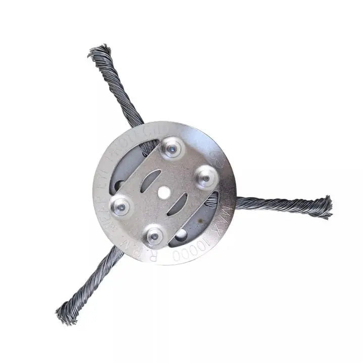 Heavy-Duty Brush Head for Grass Trimmers – Steel Wire Weed and Moss Remover
