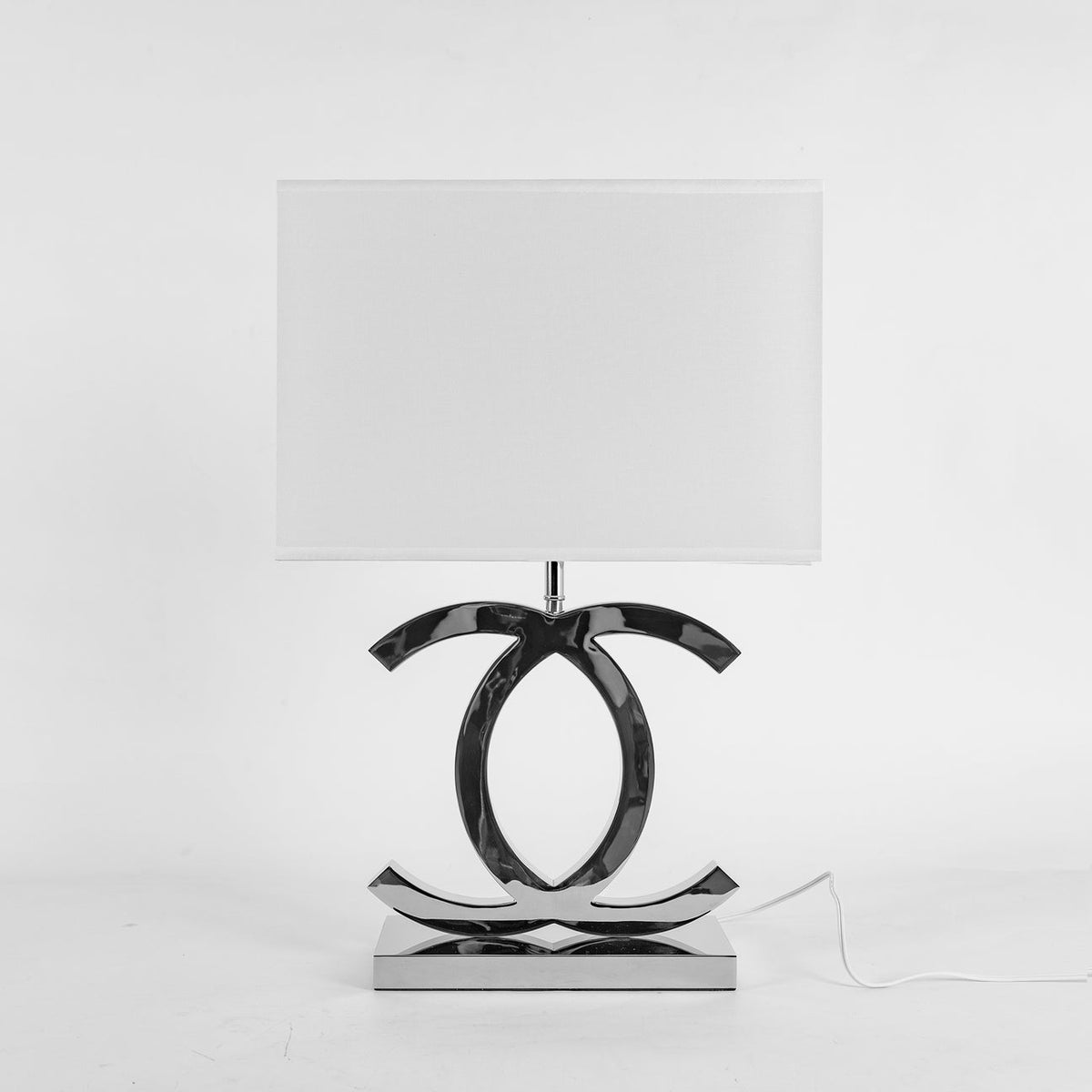 Metal Desk Lamp with Cloth Drum Shade – Contemporary Accent Light for Bedside, Office & Den – Push-Button Control – 24 in Tall