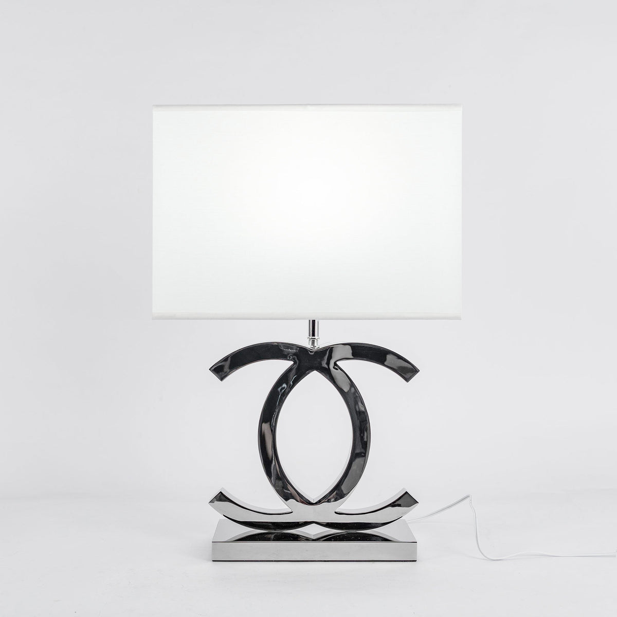 Metal Desk Lamp with Cloth Drum Shade – Contemporary Accent Light for Bedside, Office & Den – Push-Button Control – 24 in Tall