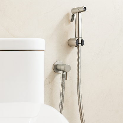 Stainless Steel Bidet Sprayer for Toilet with Adjustable Spray | Ergonomic Handheld Design for Maximum Hygiene
