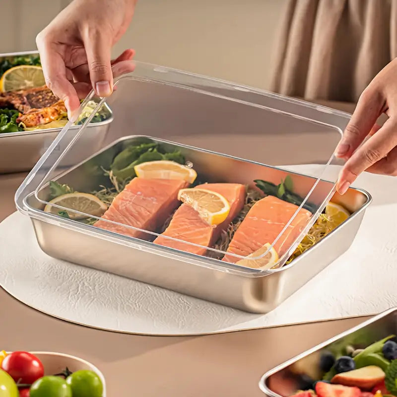 SteelStack™ – 3pcs Stainless Food Storage & Meal Prep Set