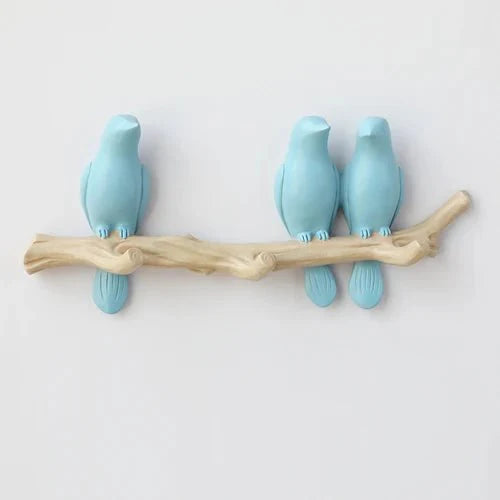 Bird Hook Wall Mounted Coat Rack Resin Decorative Entryway Hanger for Coats Hats Bags Bedroom Hallway Office Organizer